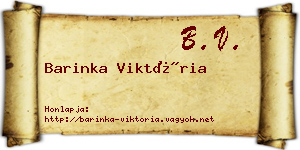 Barinka Viktória névjegykártya
